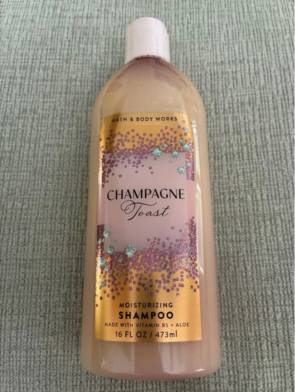 BBW champagne, toast, shampoo